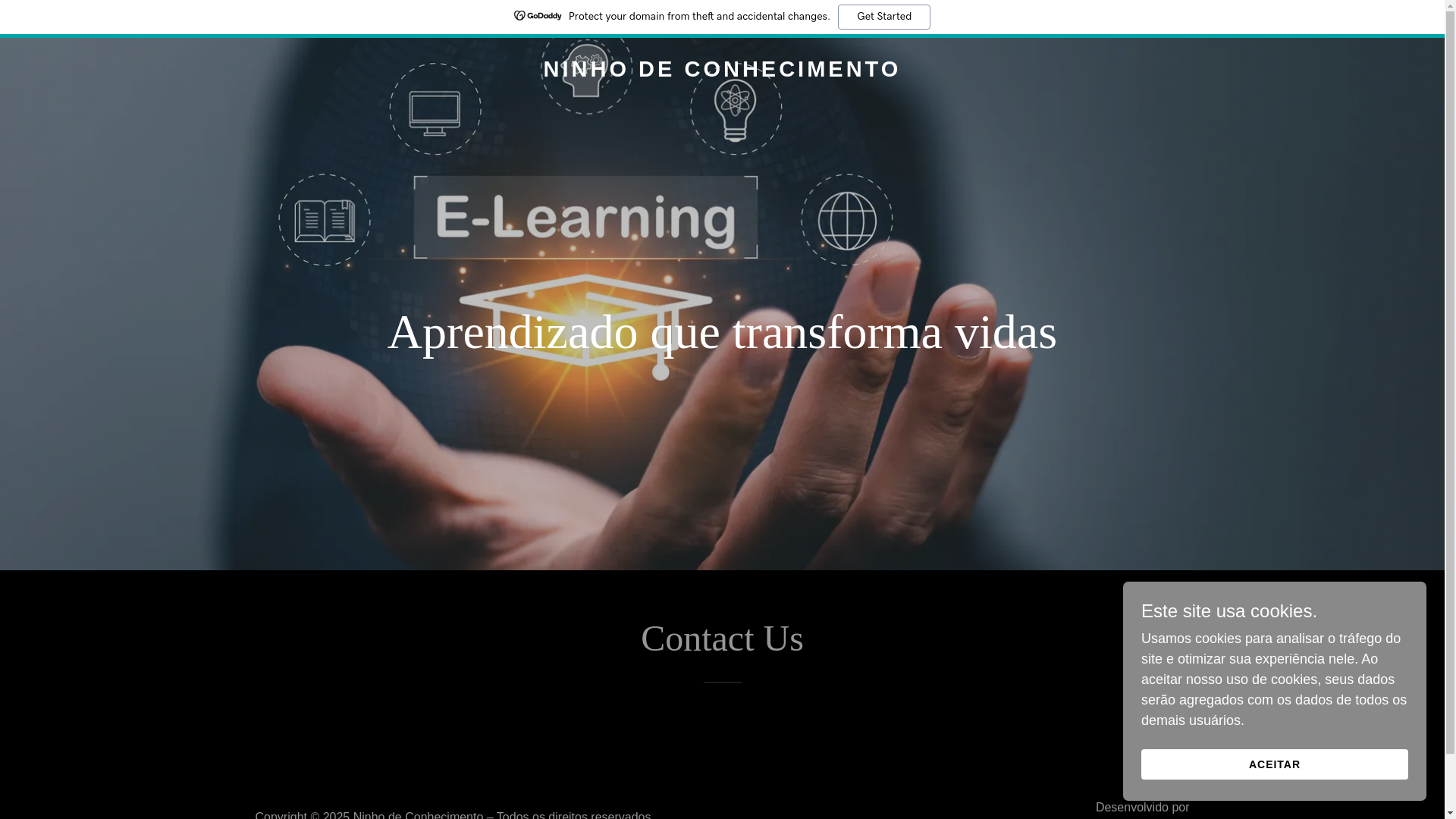 website screenshot of https://ninhodeconhecimento.site/