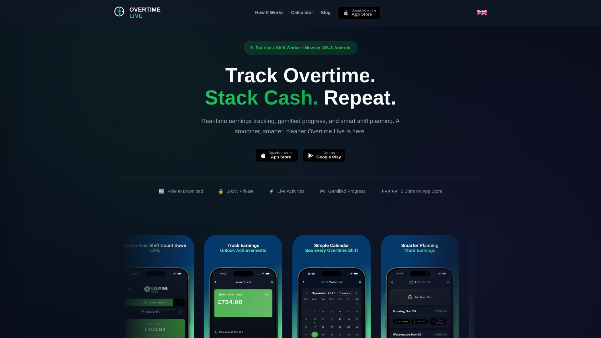 website screenshot of https://overtimelive.app/