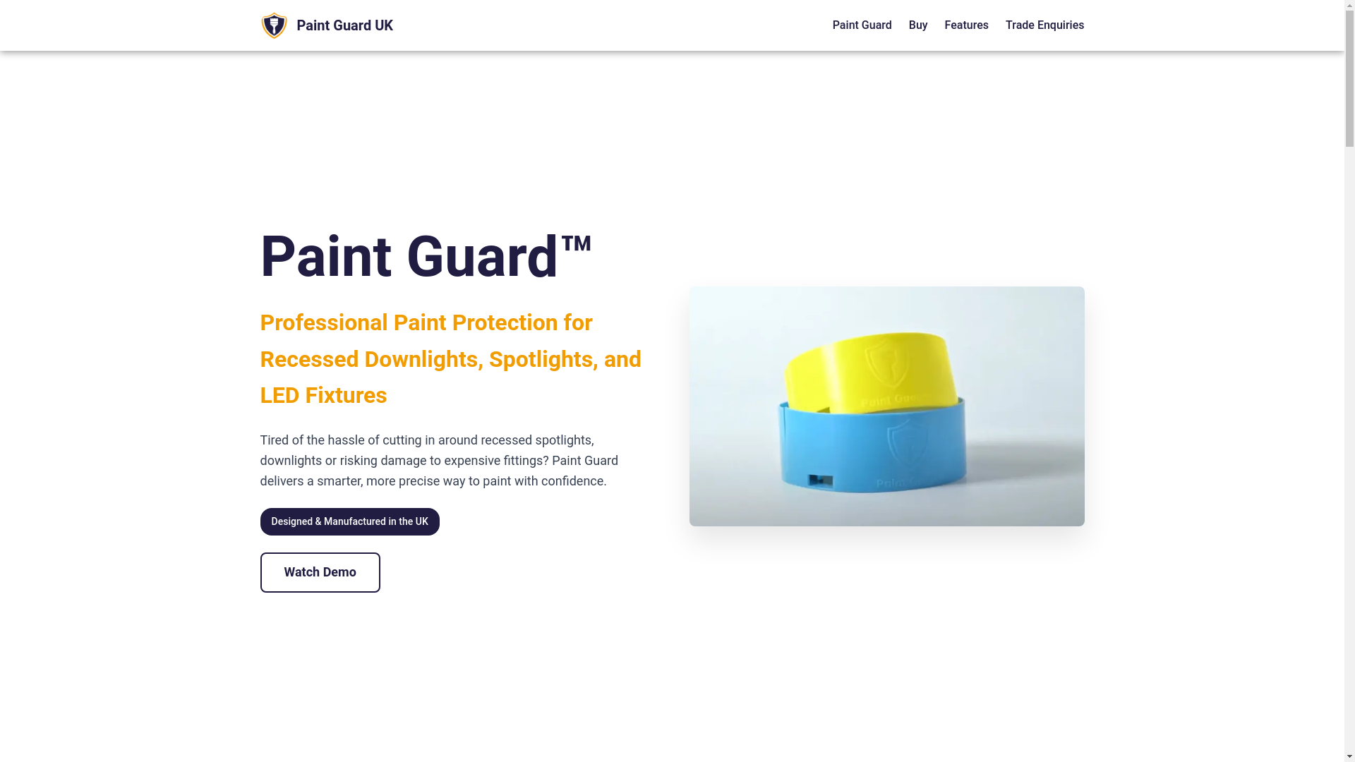 website screenshot of https://paint-guard.pages.dev/