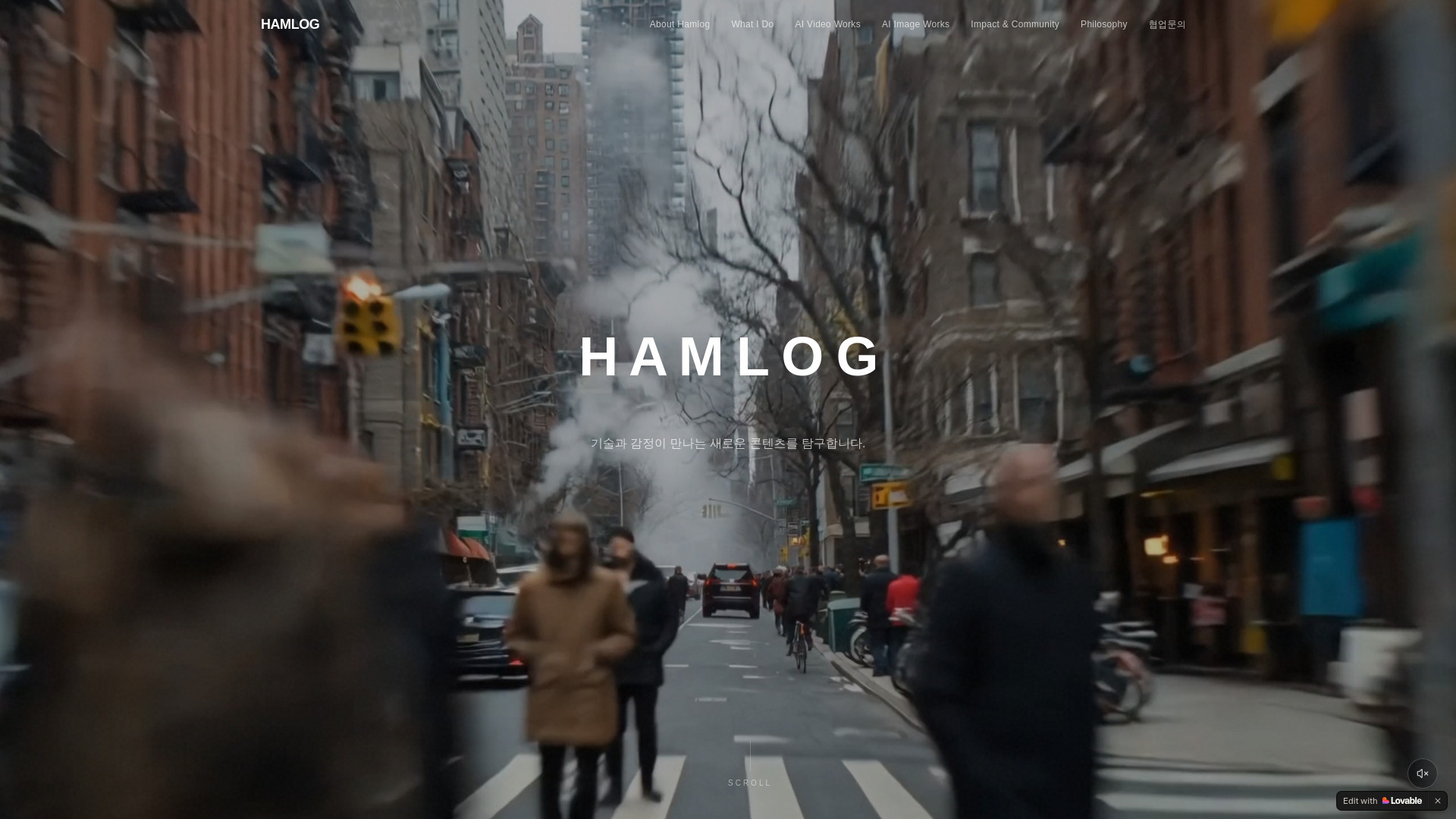 website screenshot of https://hamlog-portfolio.com/