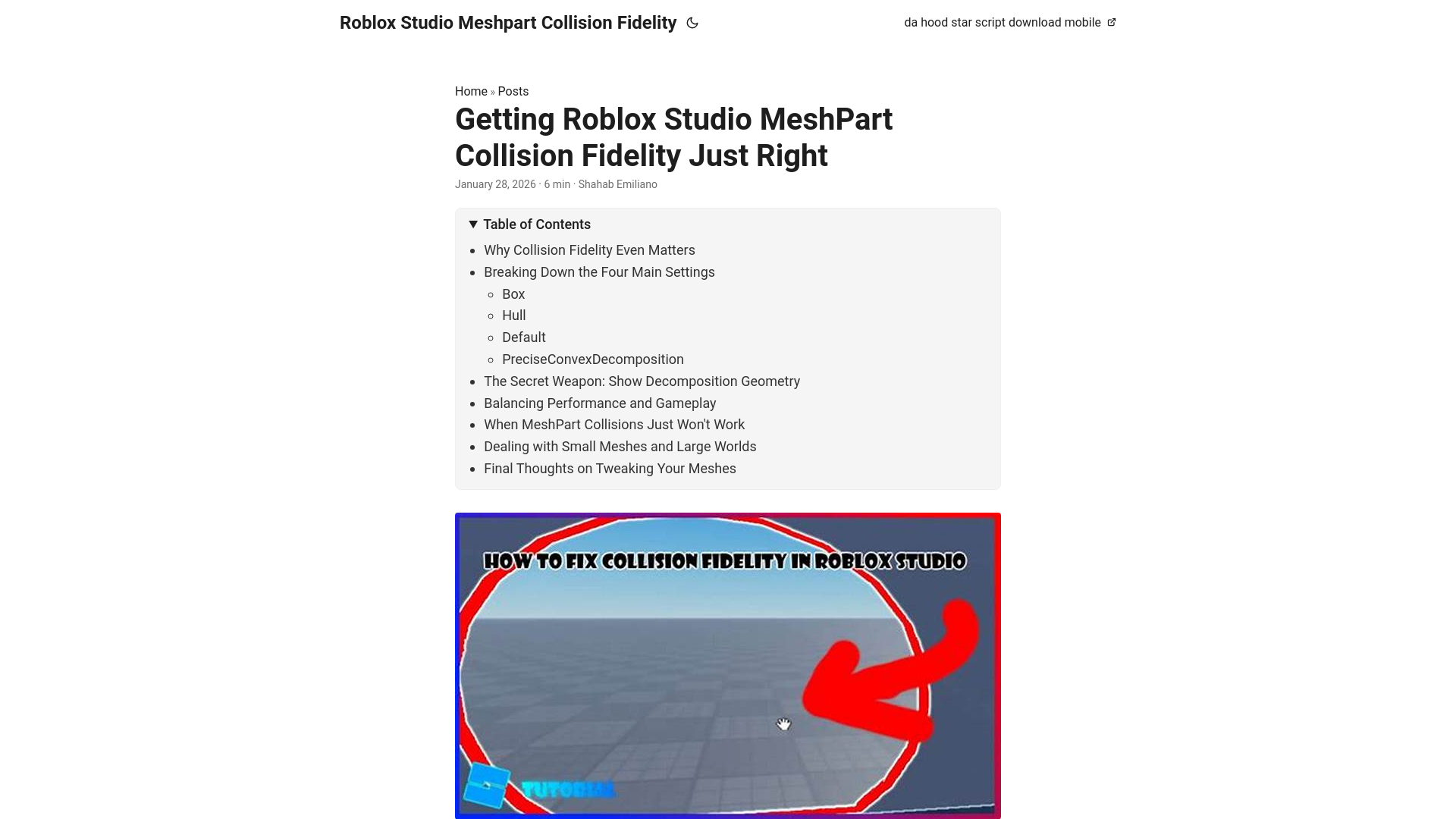 website screenshot of https://roblox-studio-meshpart-collision-fidelity.pages.dev/