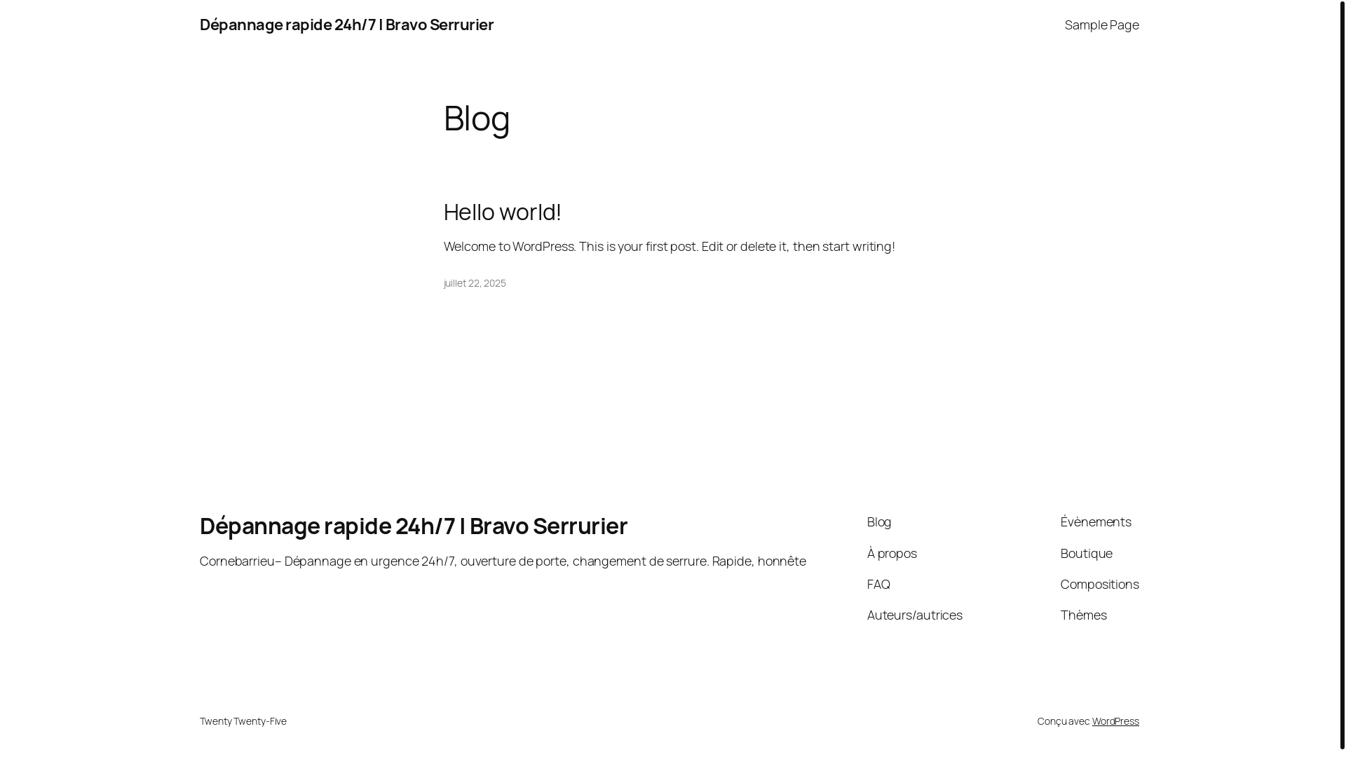 website screenshot of https://bravoserrurier.fr/