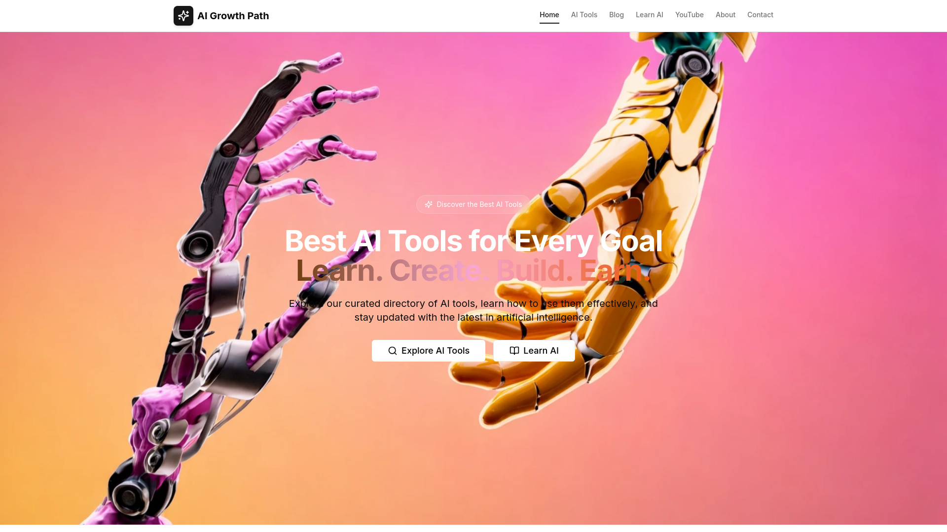 website screenshot of https://aigrowpath.in/