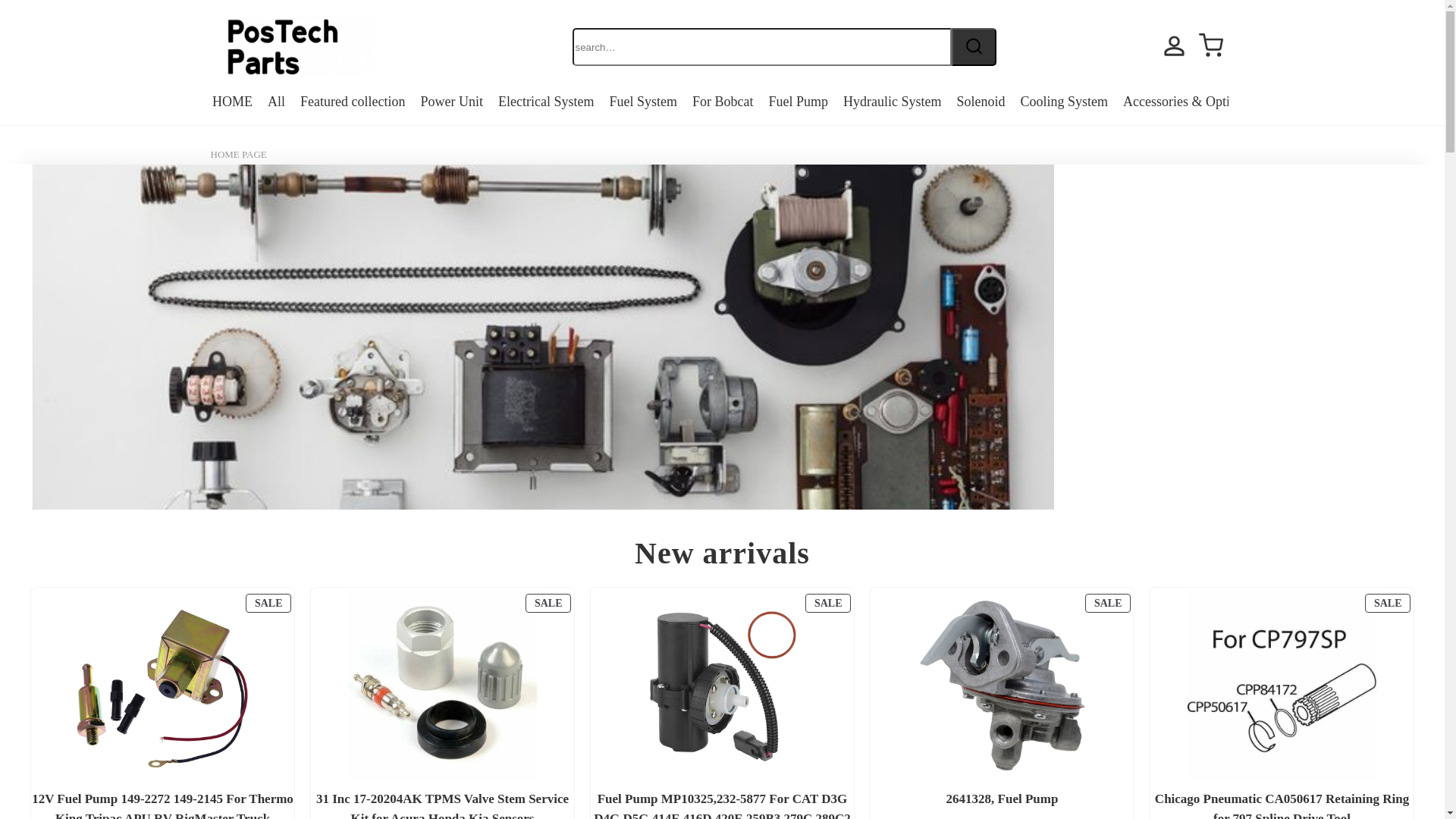 website screenshot of https://posttechparts.com/