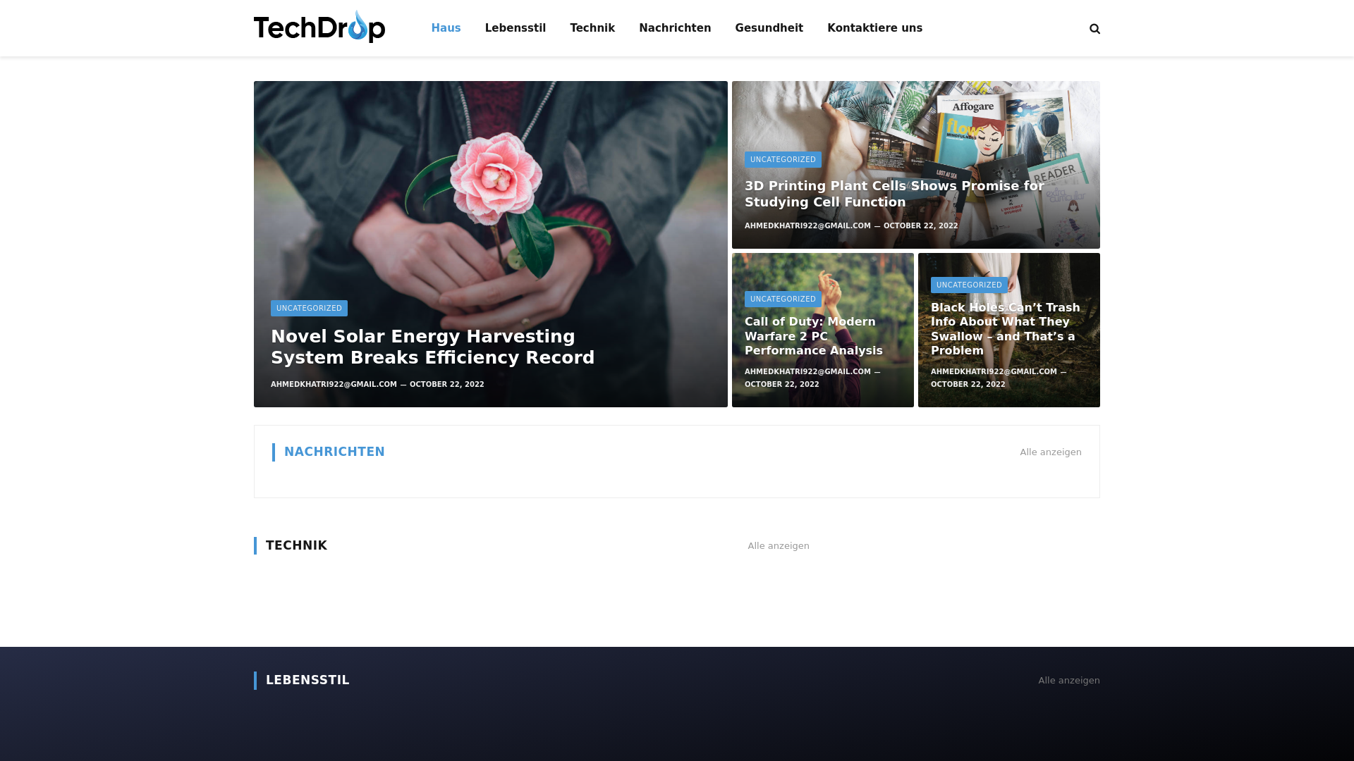 website screenshot of https://uploadarticles.de