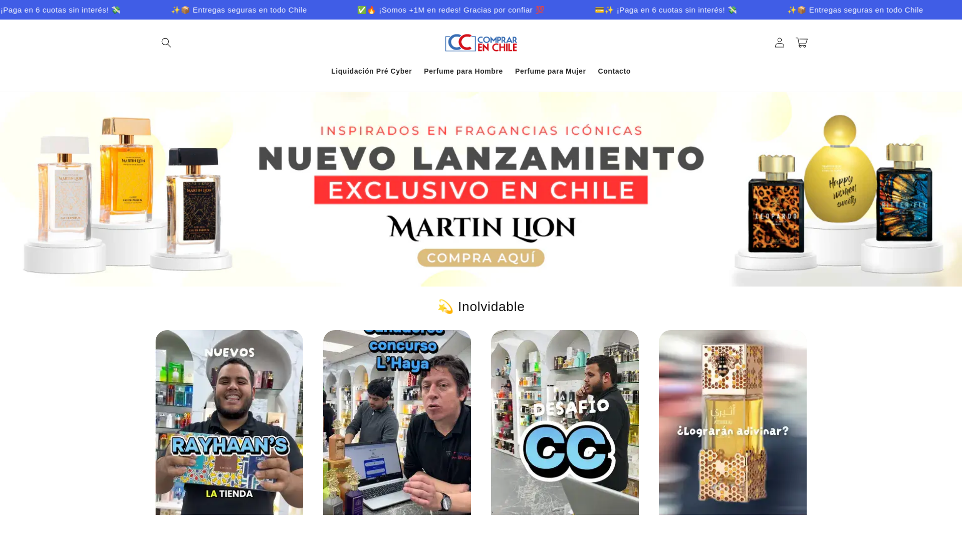 website screenshot of https://compraremchile.com/