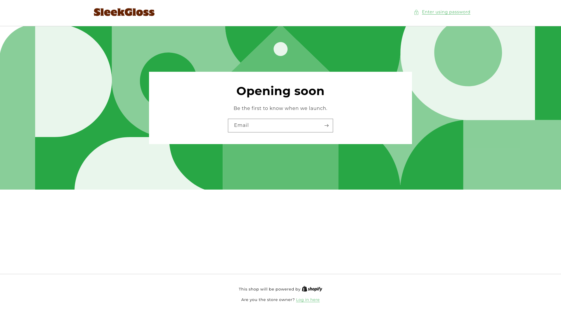 website screenshot of https://sleekgloss.com/