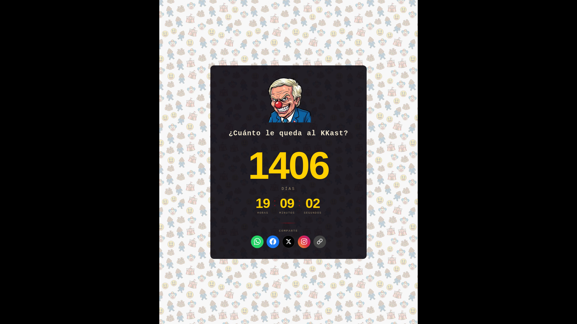 website screenshot of https://cuantolequedaalkkast.cl/