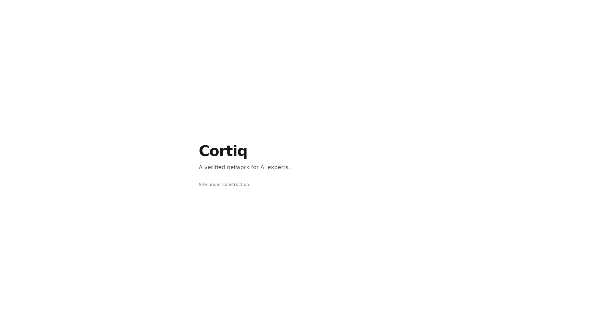 website screenshot of https://cortiq.so/