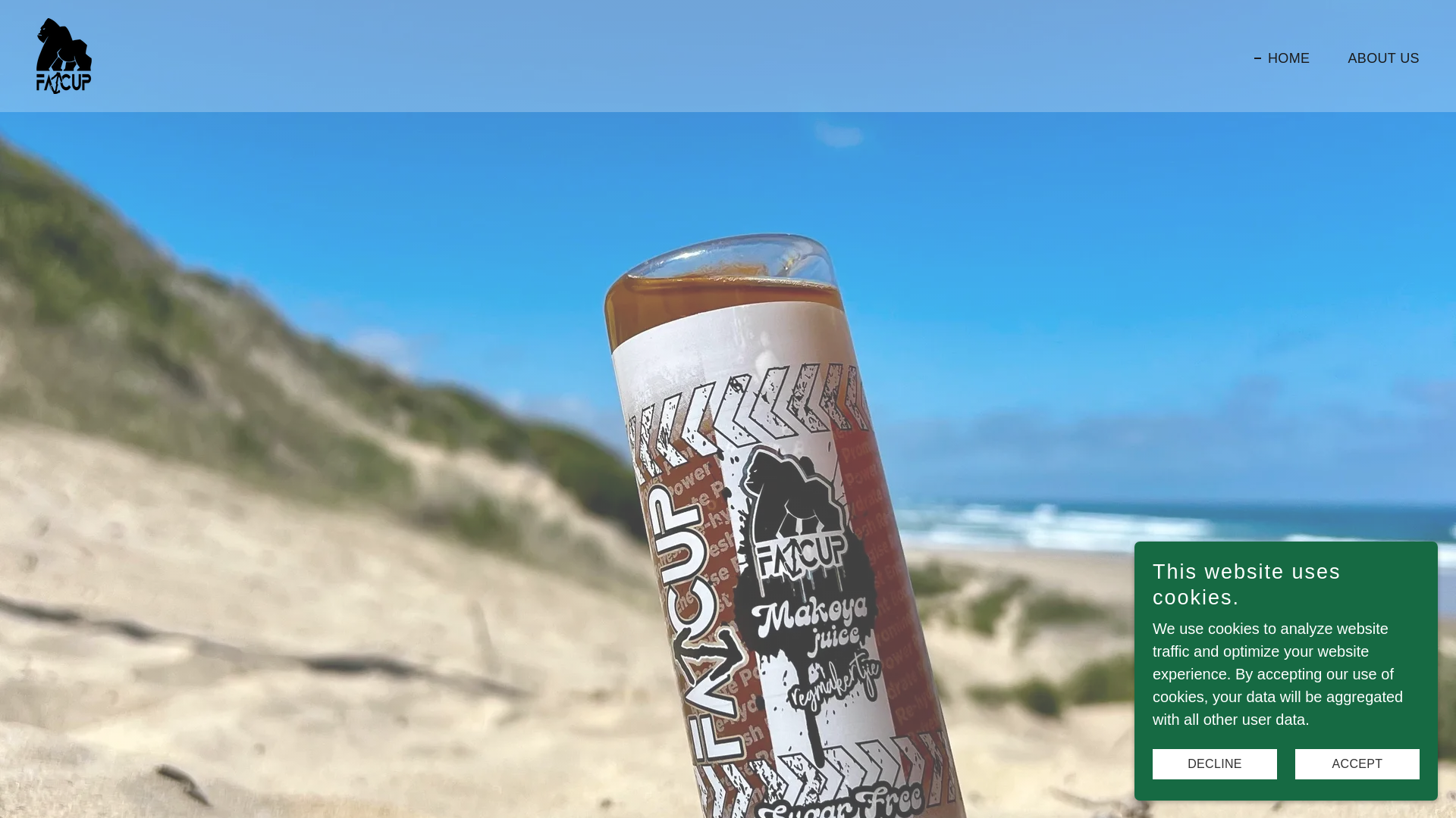 website screenshot of https://facup.co.za/