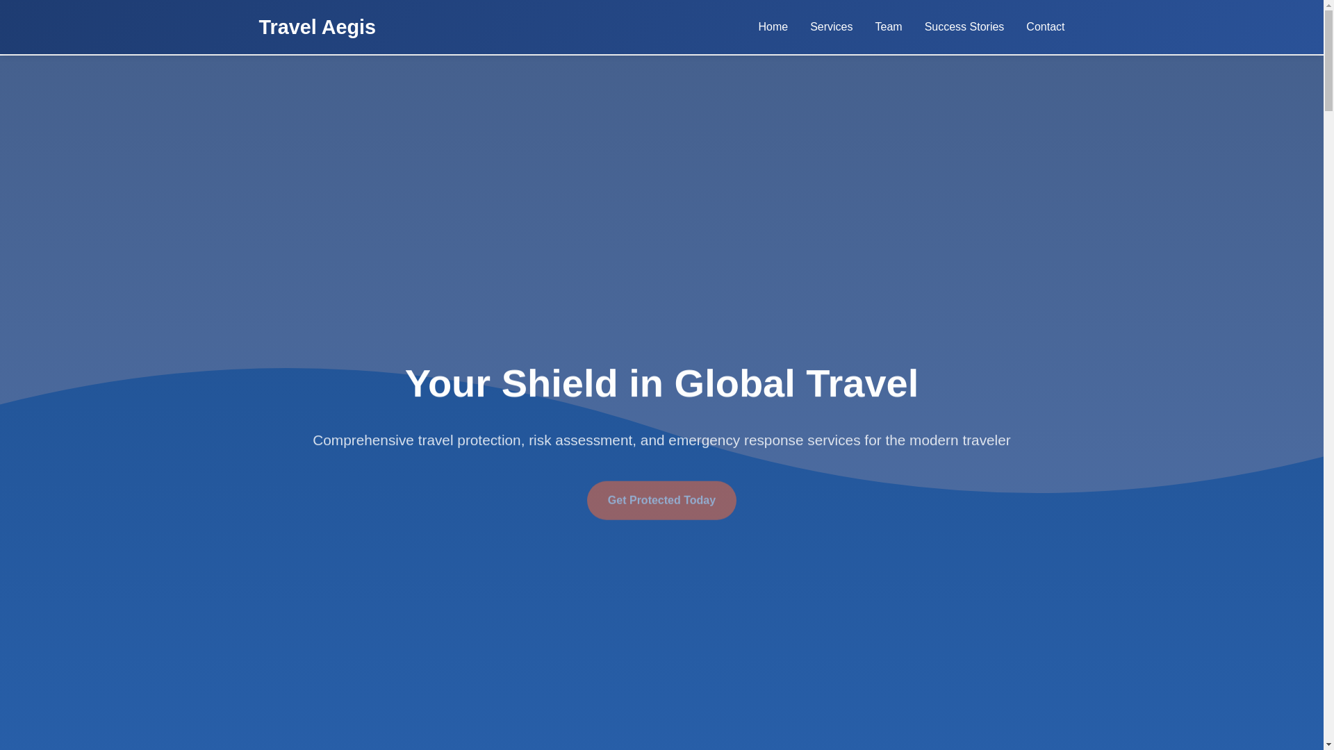 website screenshot of https://travelaegis.live/