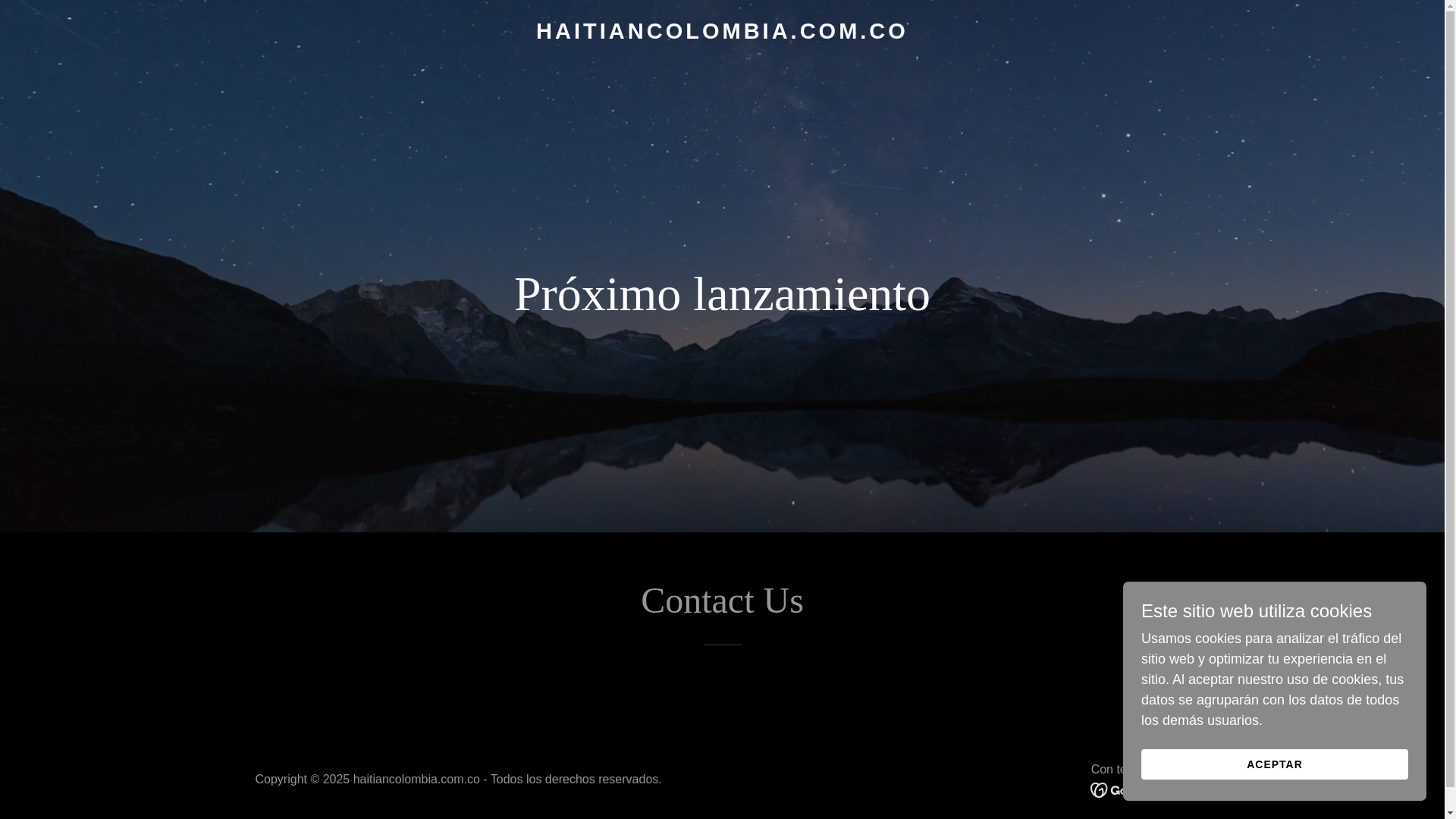 website screenshot of https://haitiancolombia.com.co/