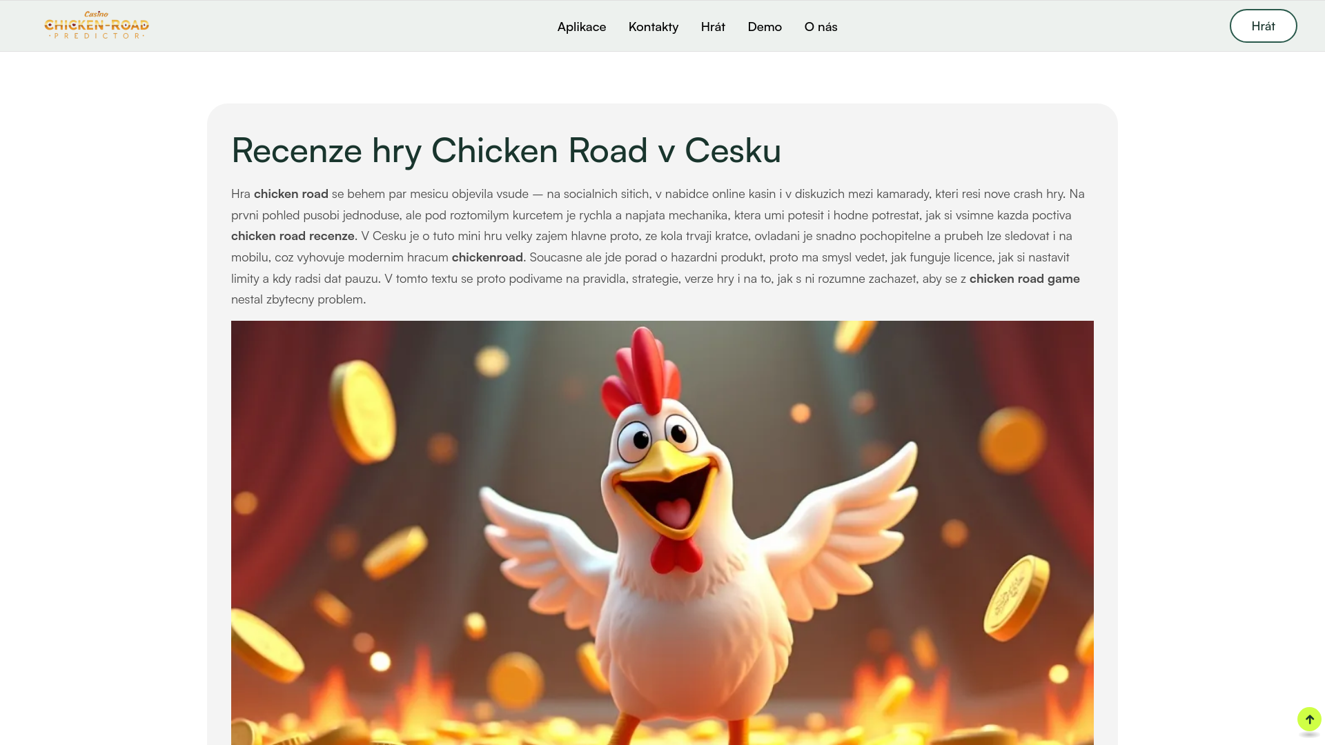 website screenshot of https://chicken-road-predictor-co-cz.pages.dev/
