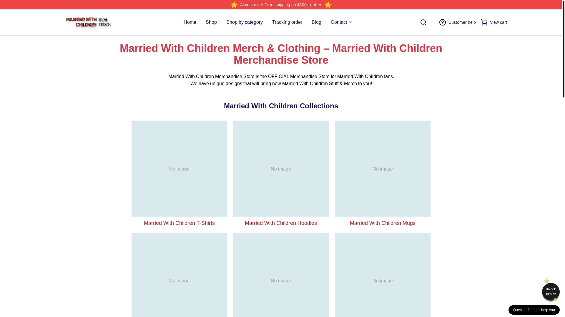 website screenshot of https://marriedwithchildren.shop/