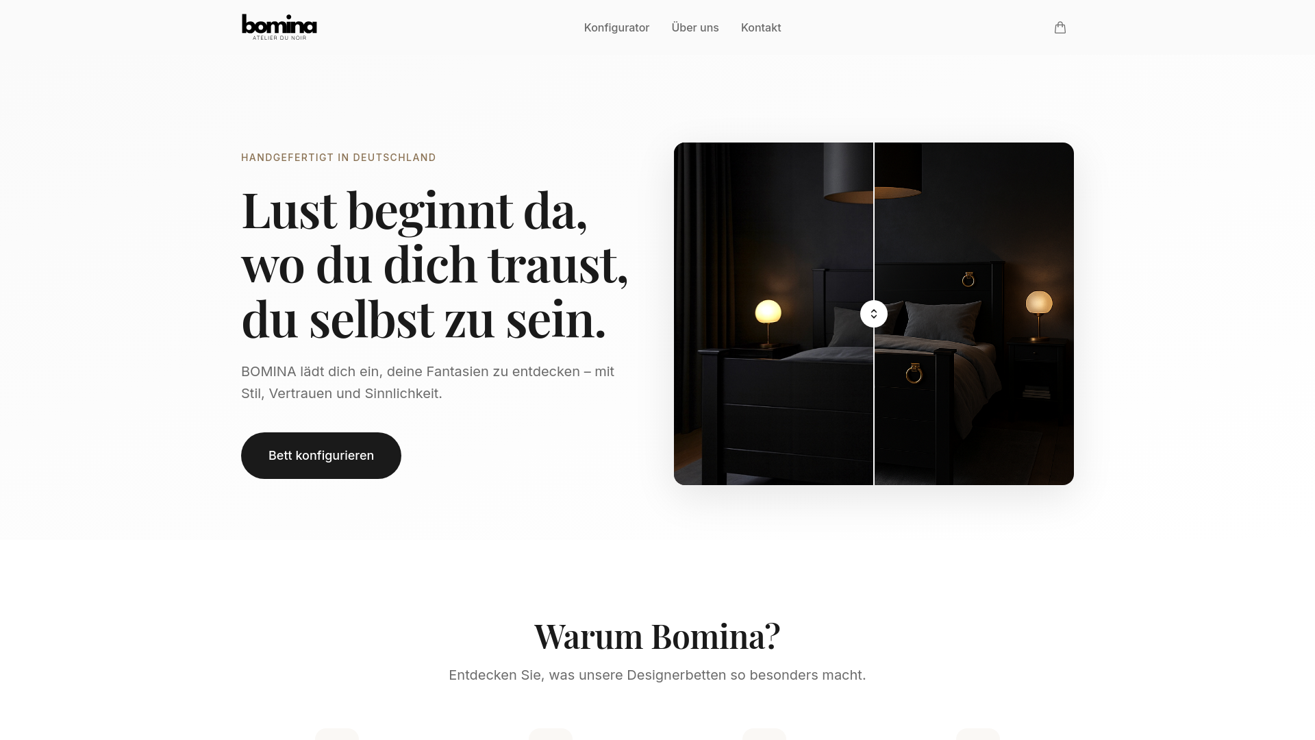 website screenshot of https://bomina-shop-frontend.pages.dev/