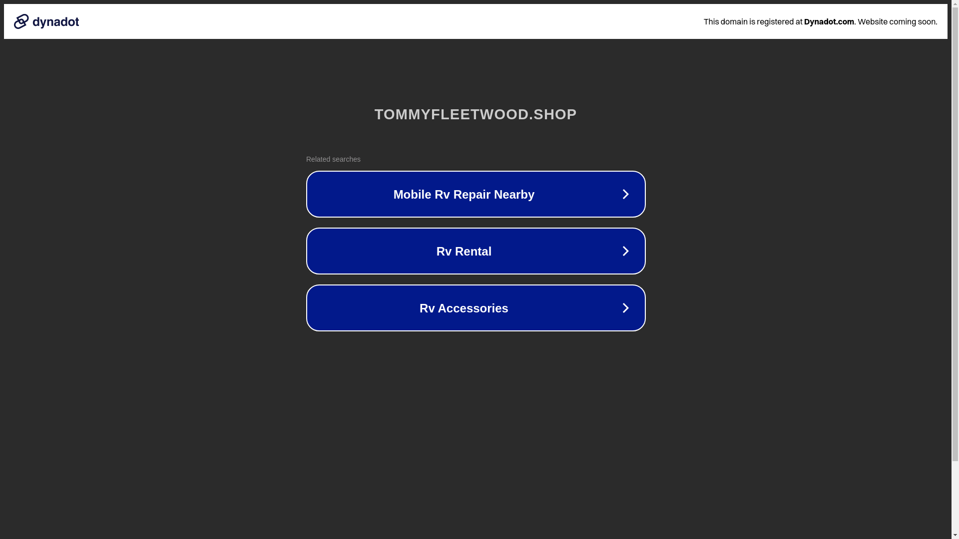 website screenshot of https://tommyfleetwood.shop/