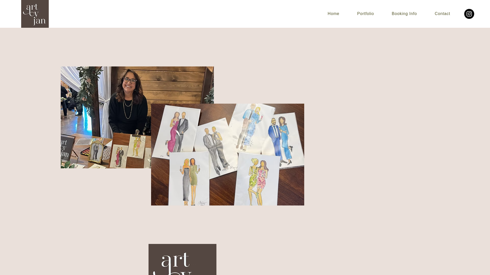 website screenshot of https://artbyjan.biz/