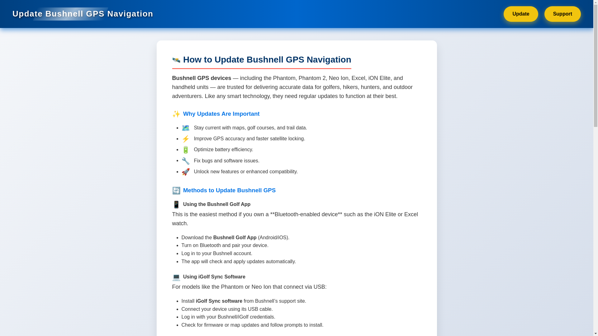 website screenshot of https://bushnell-gps-navigation.pages.dev/