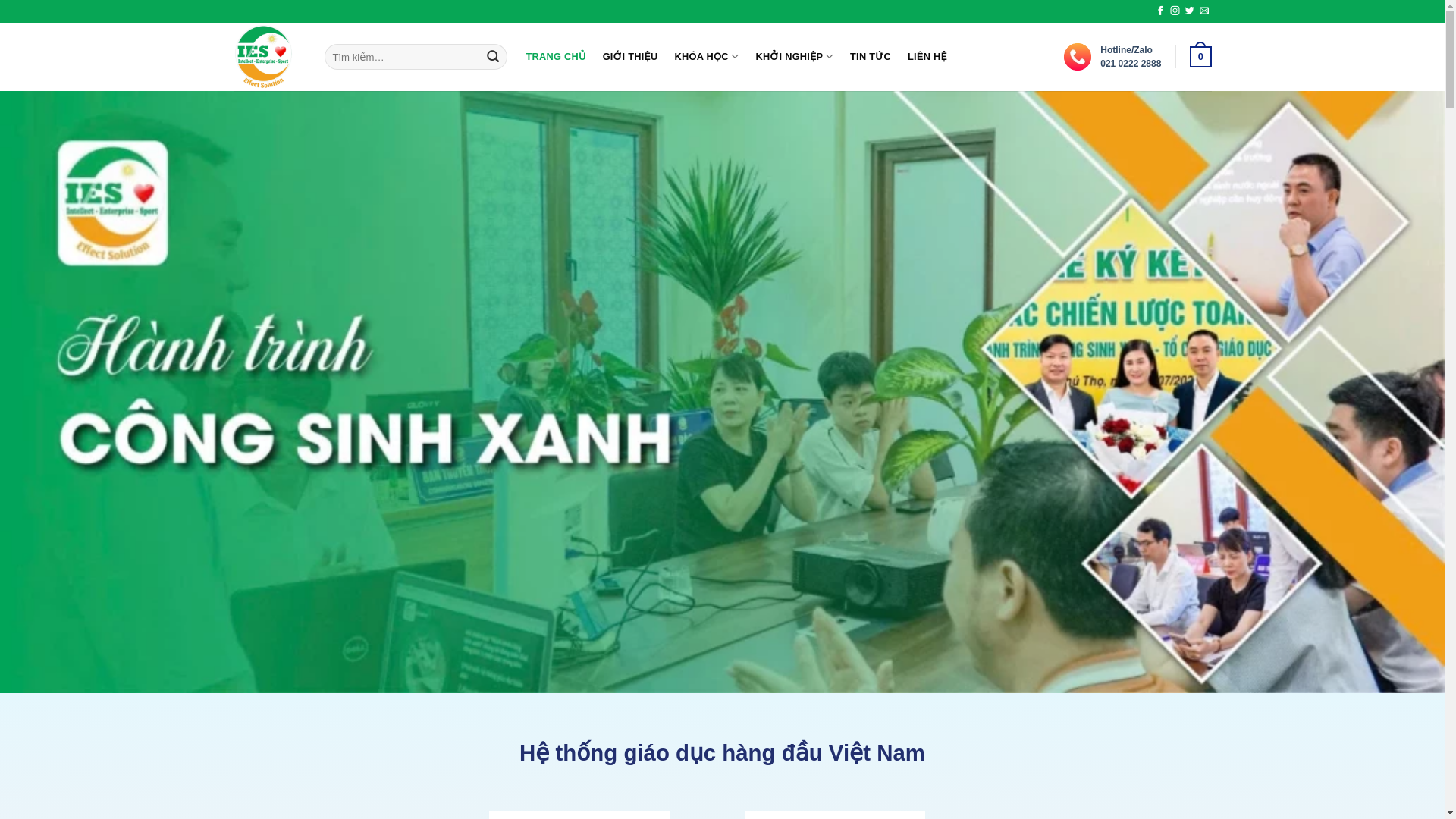 website screenshot of https://hocvienies.vn/
