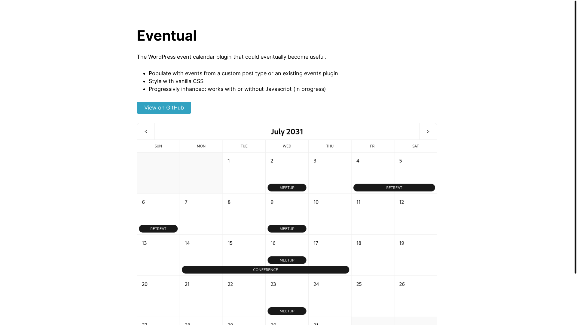 website screenshot of https://eventualwp.com/