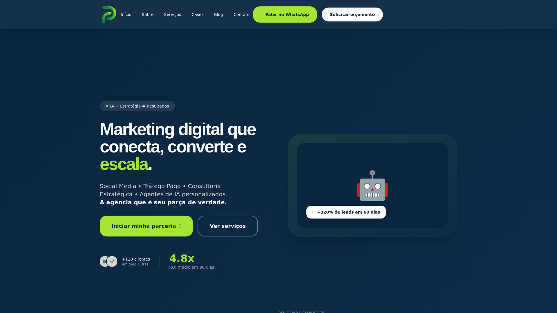 website screenshot of https://parcadigital.com.br/