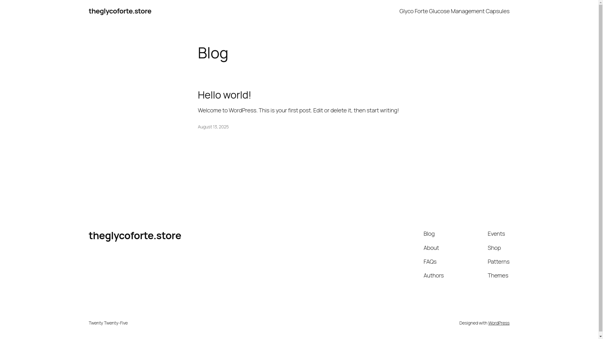 website screenshot of https://theglycoforte.store/