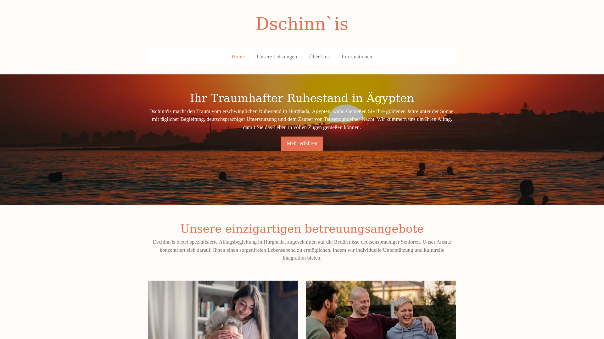 website screenshot of https://dschinnis.eu/