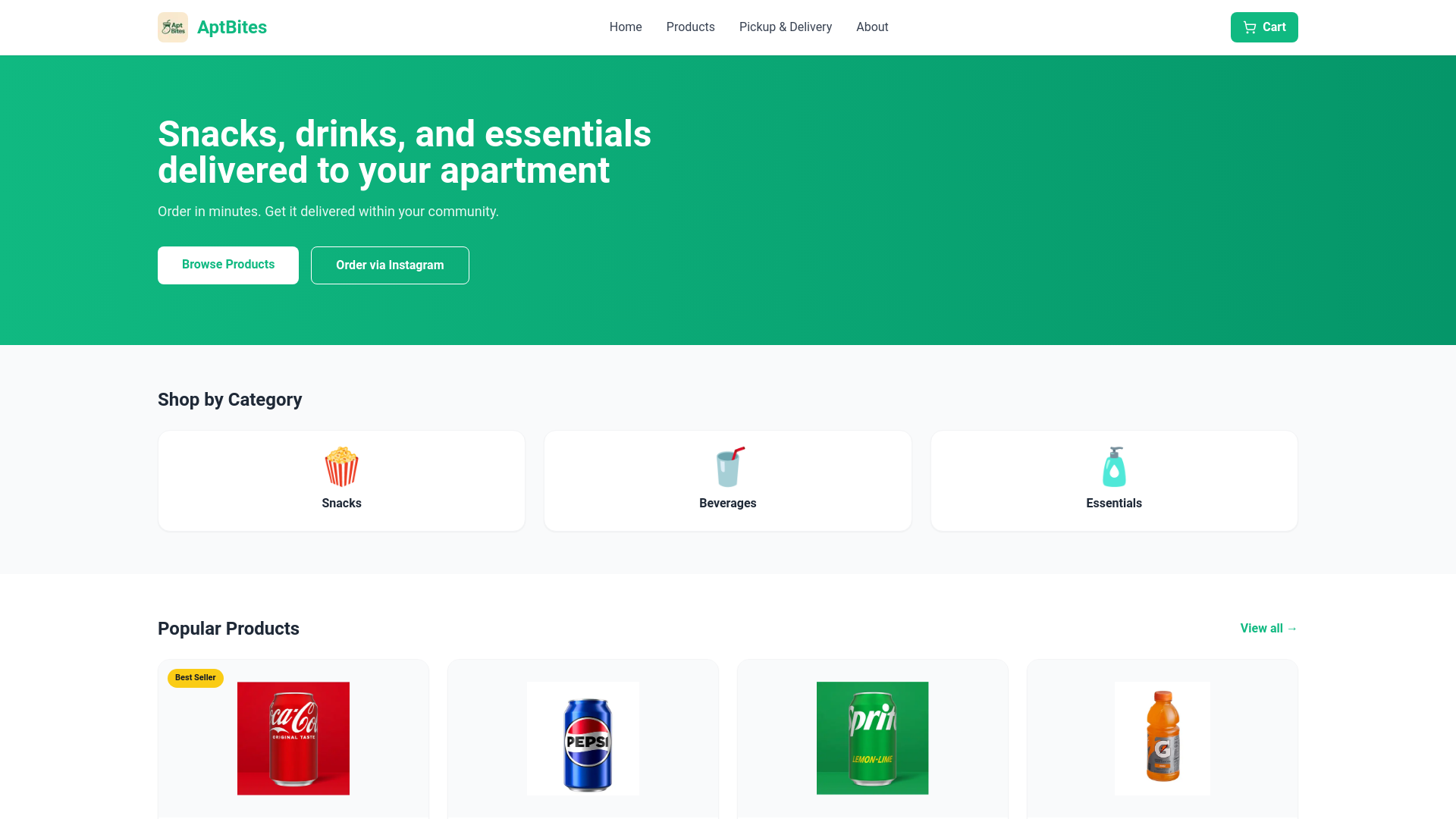 website screenshot of https://aptbites.com/
