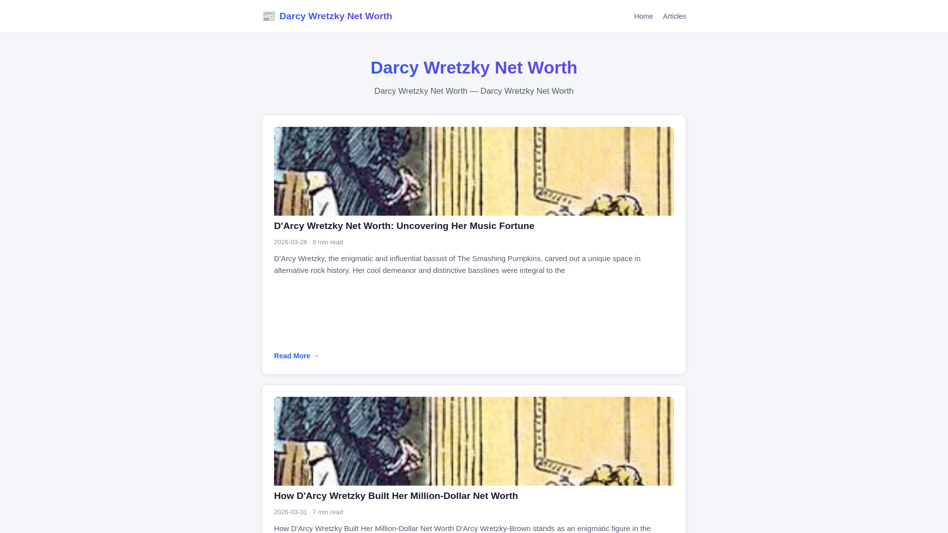 website screenshot of https://darcy-wretzky-net-worth.pages.dev/