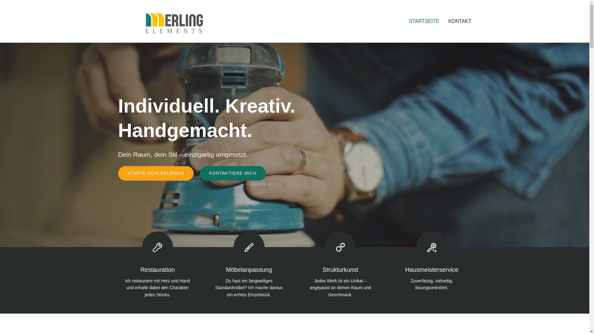website screenshot of https://merling-elements.de/