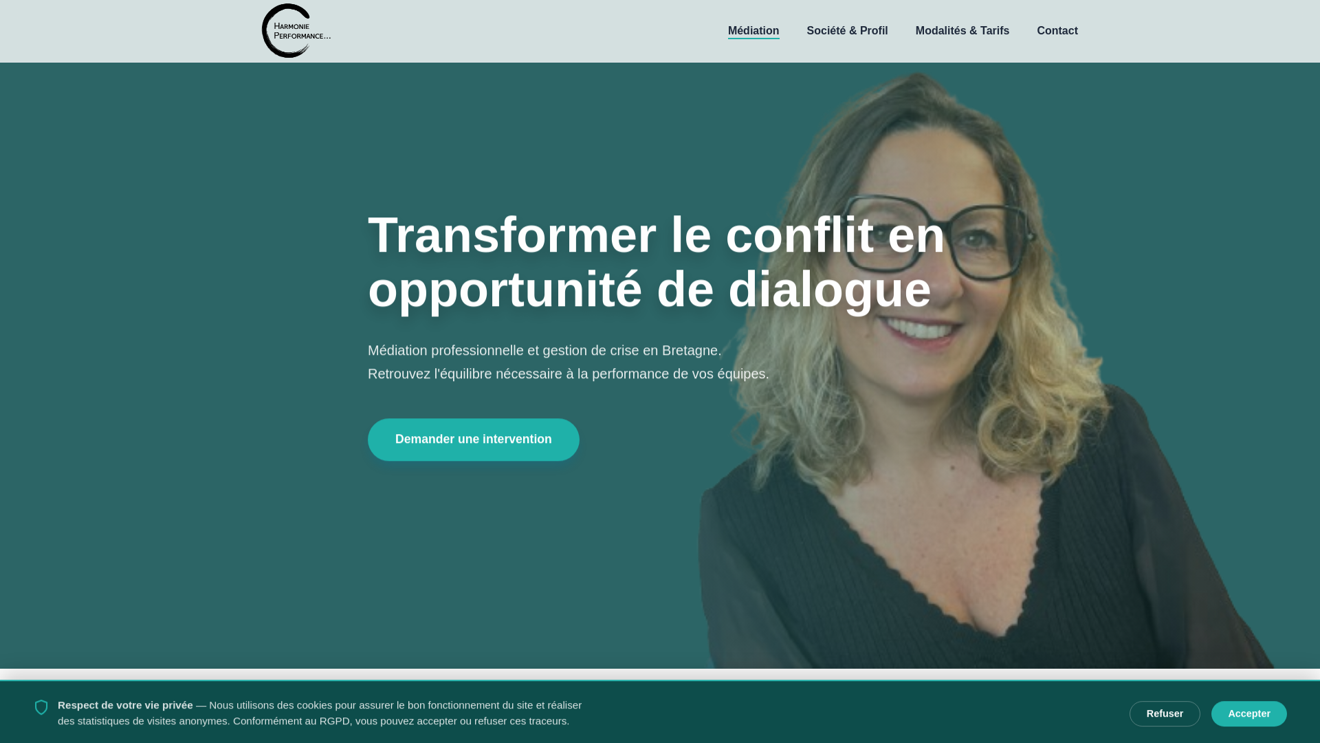 website screenshot of https://mediation-entreprise-bretagne.fr/