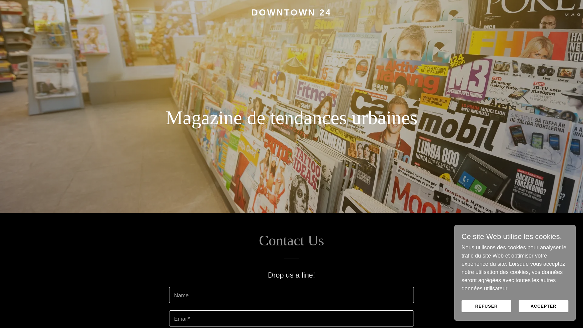 website screenshot of https://downtown24.info/