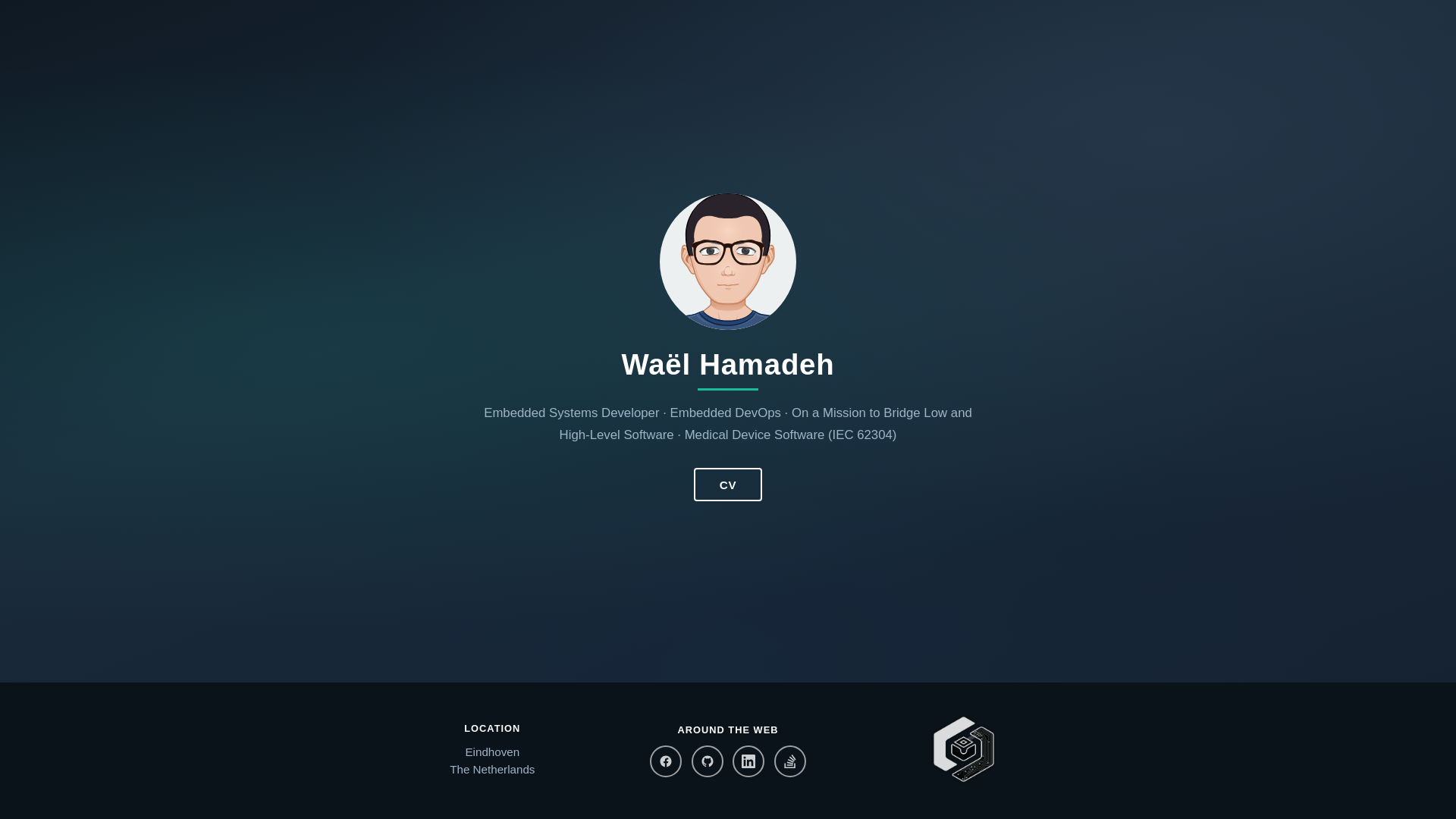 website screenshot of https://waelhamada.pages.dev/
