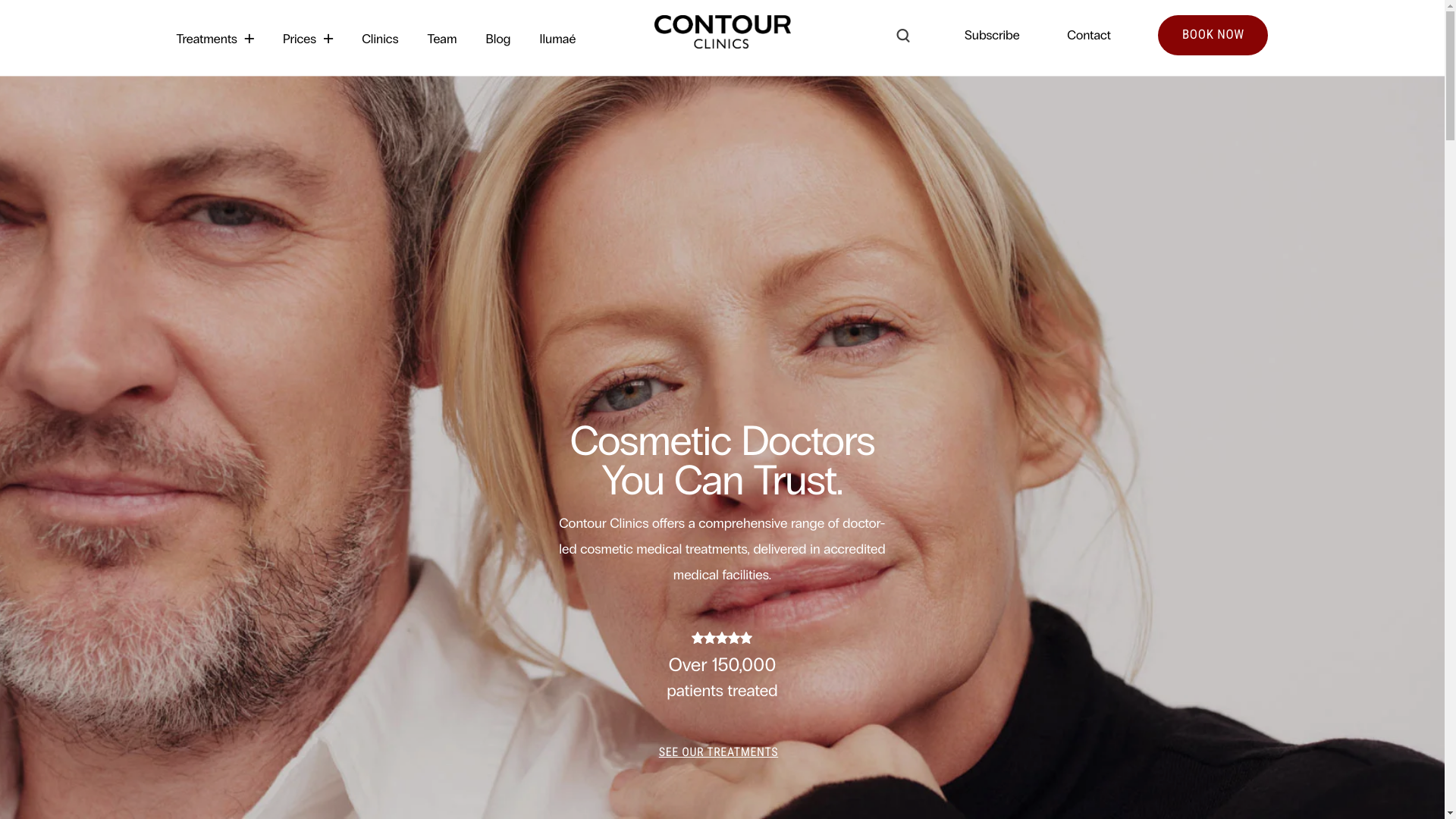 website screenshot of https://contourclinics.com.au/