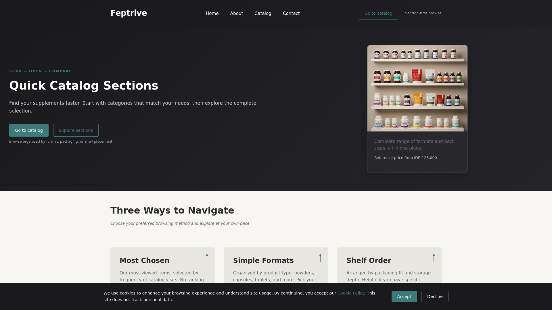 website screenshot of https://feptrivea.info