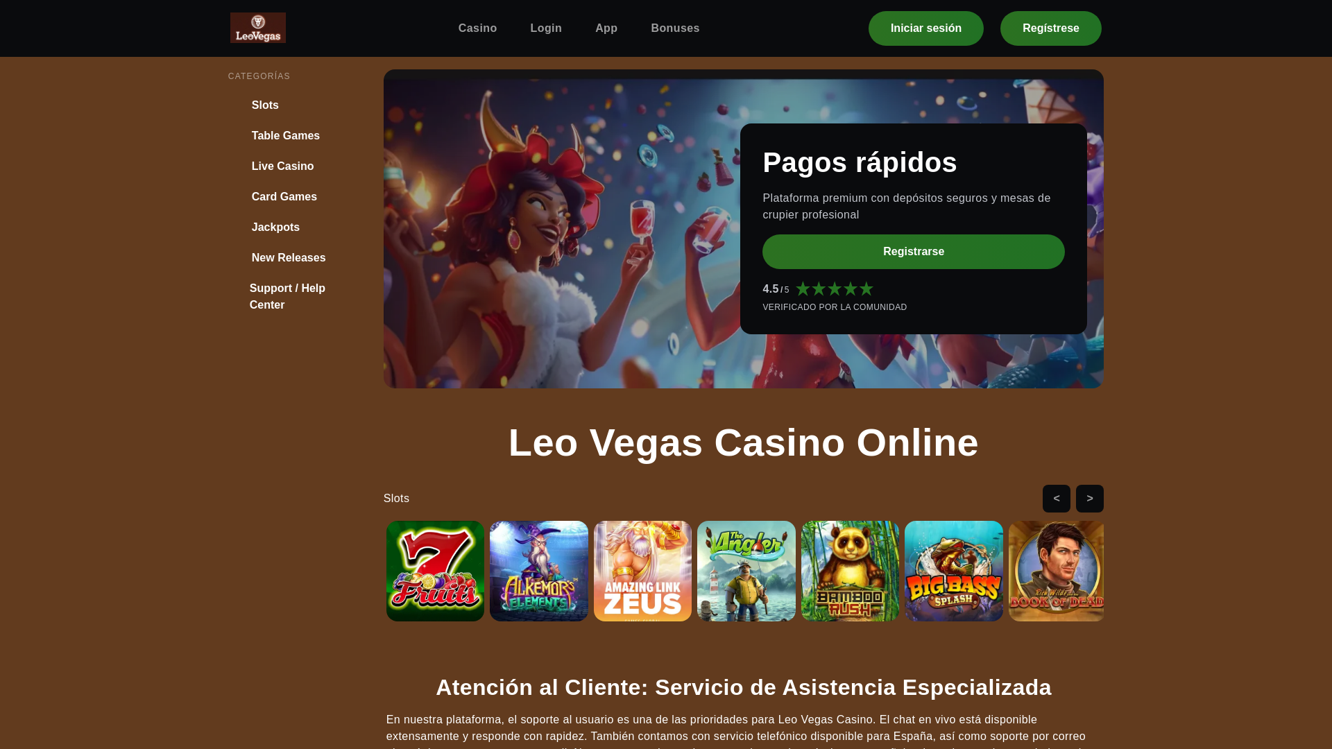website screenshot of https://leovegascasinospain-com.pages.dev/