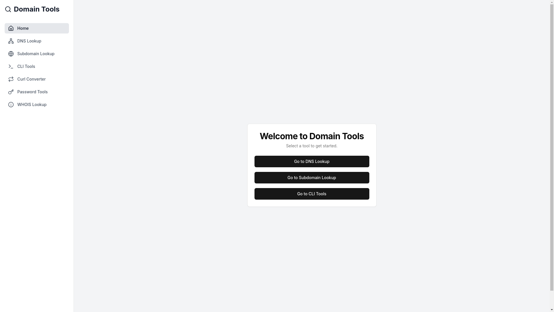 website screenshot of https://domain-tools.pages.dev/