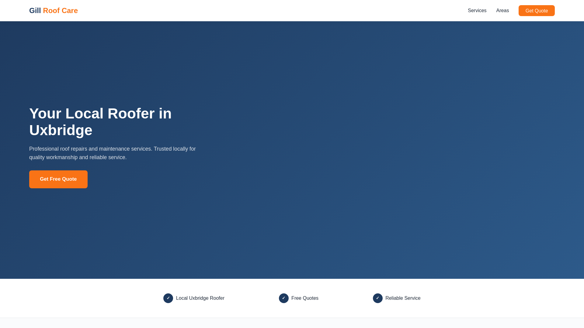 website screenshot of https://gill-roof-care-uxbridge.pages.dev/