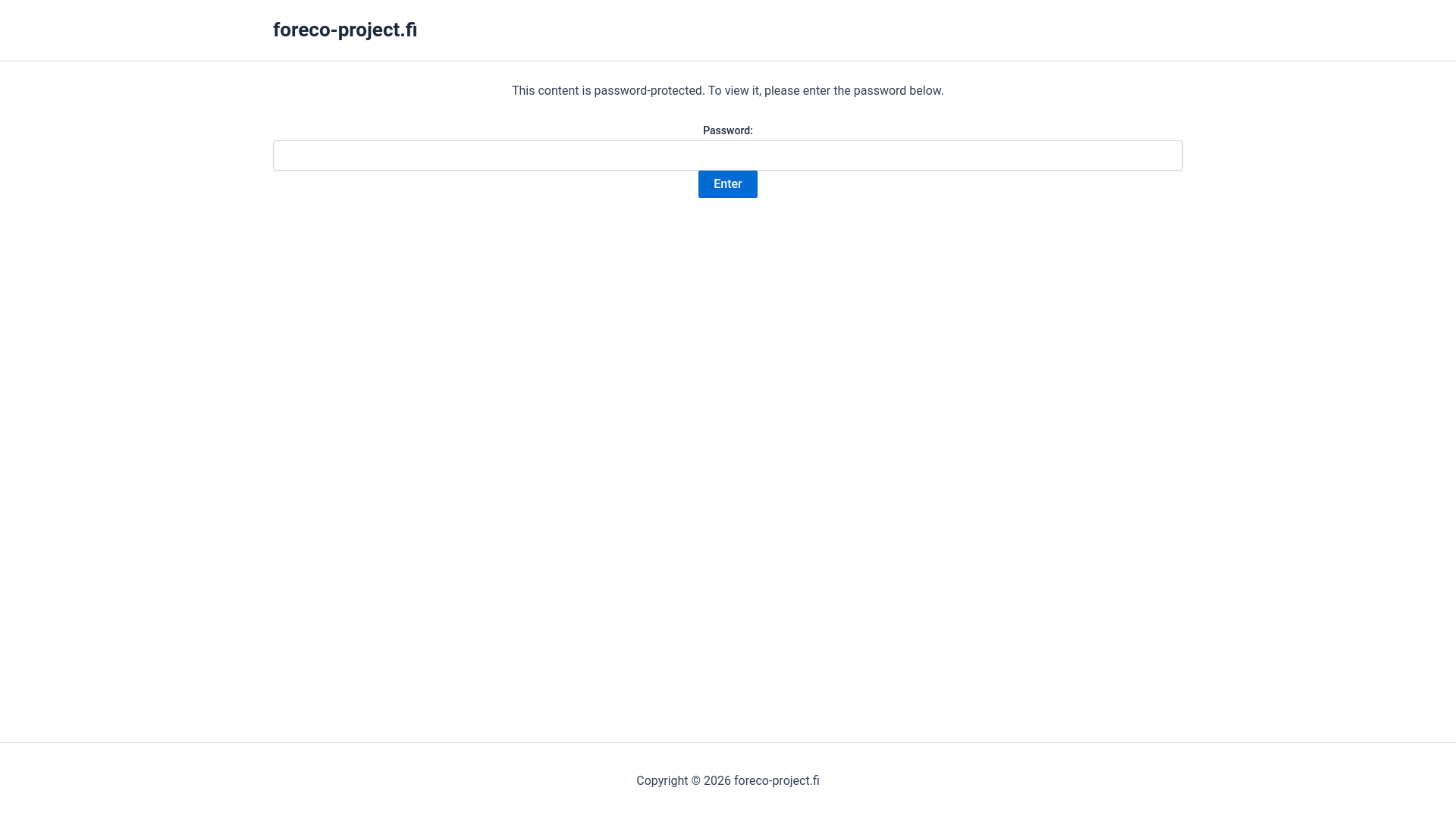 website screenshot of https://foreco-project.fi