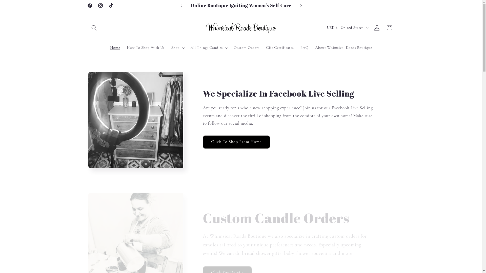website screenshot of https://hearthflamecandleco.com/