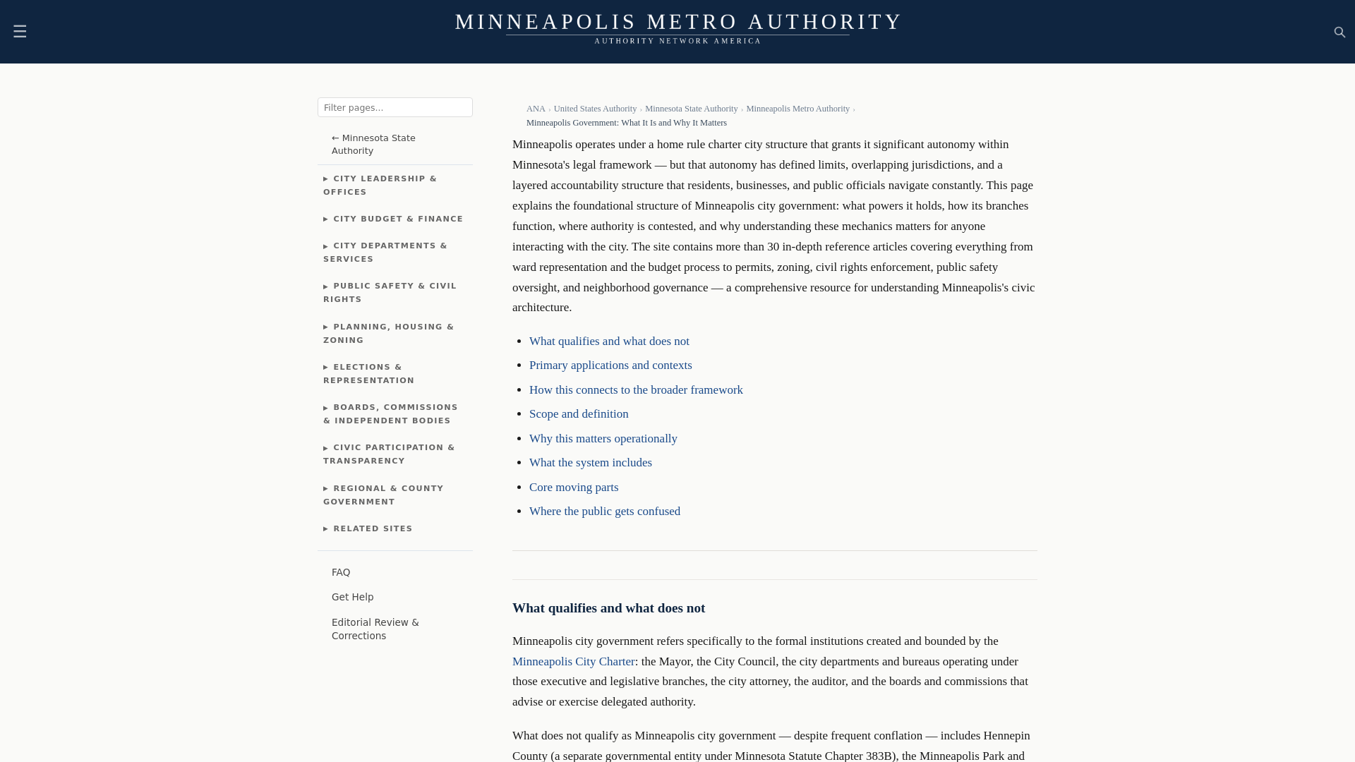 website screenshot of https://minneapolismetroauthority.com