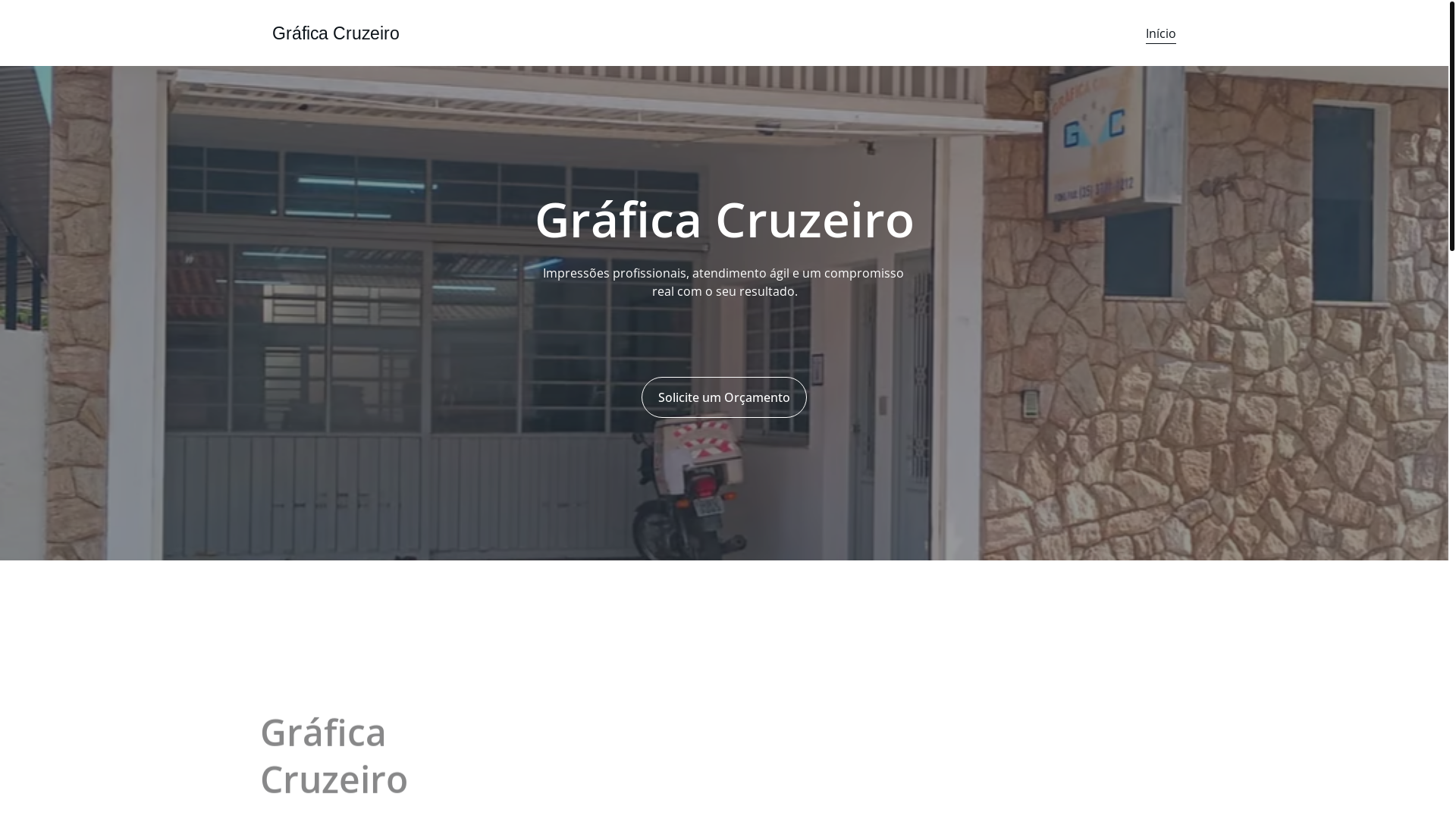 website screenshot of https://graficacruzeiro.com.br/