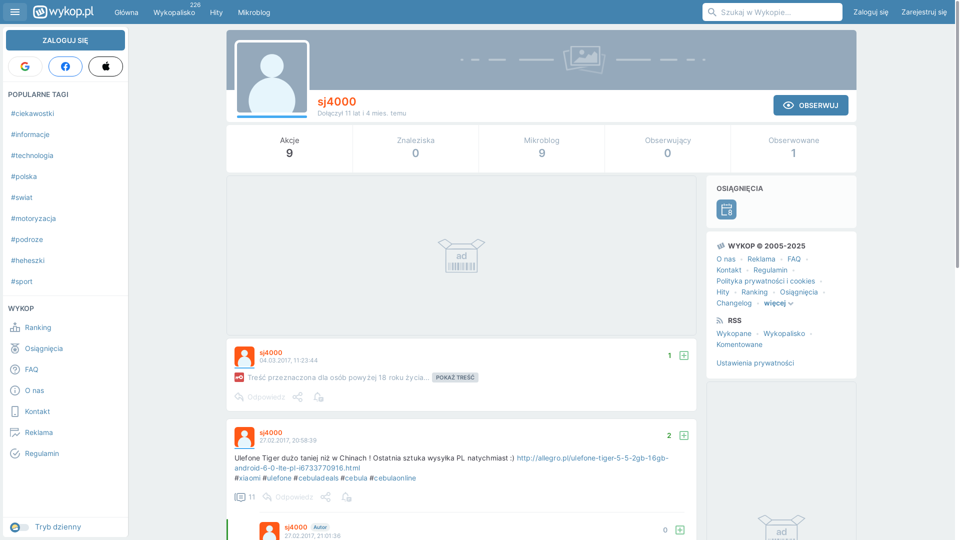 website screenshot of https://wykop.pl/ludzie/sj4000