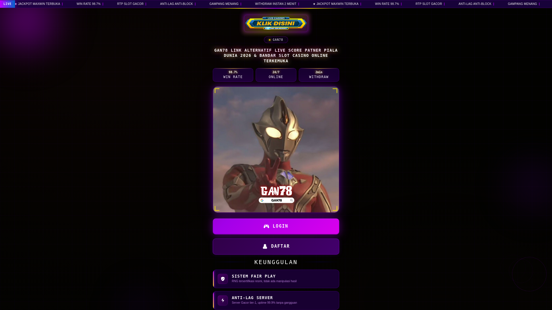website screenshot of https://gan78-a2me-mobile.pages.dev/