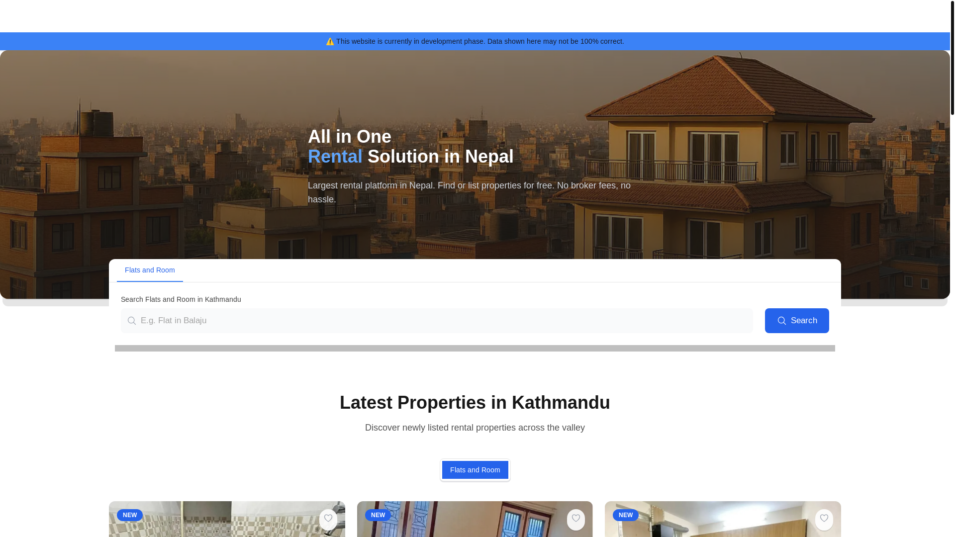 website screenshot of https://hamrorent.pages.dev/