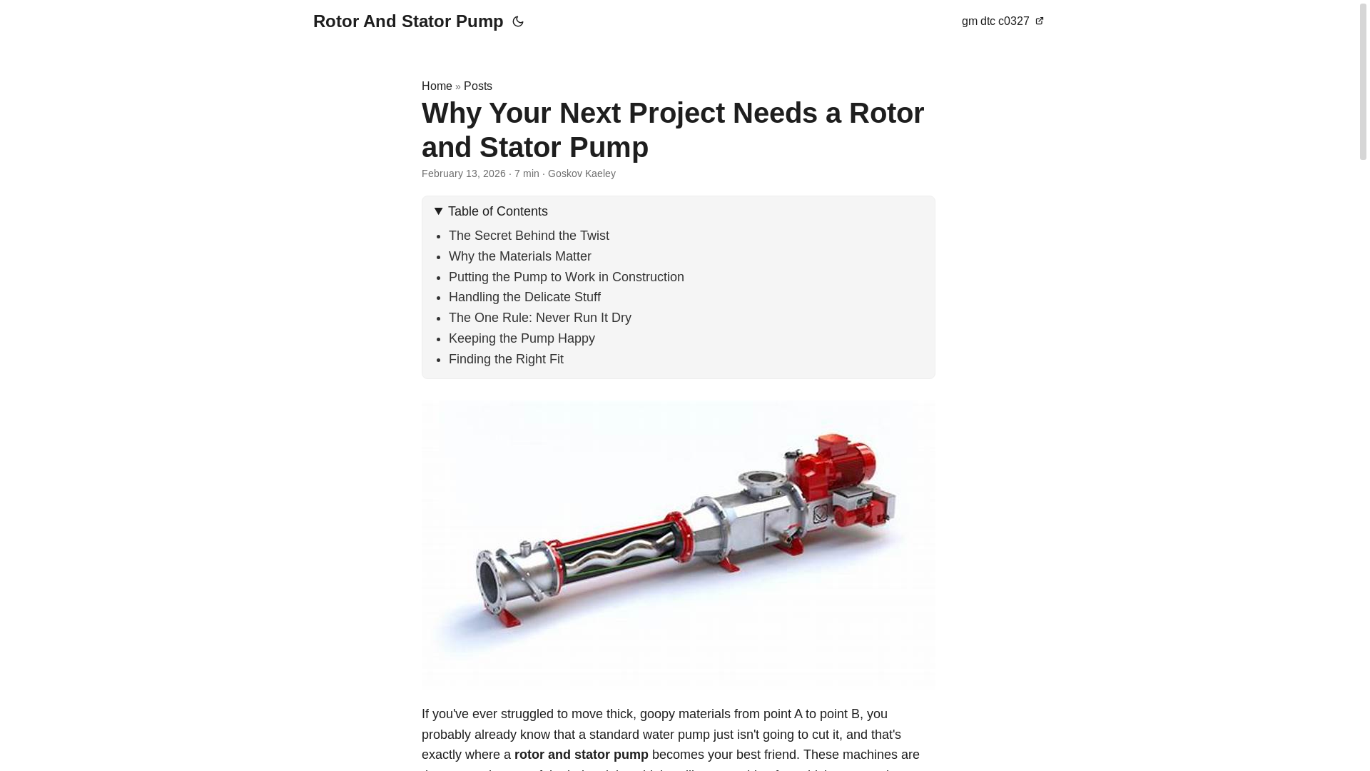 website screenshot of https://rotor-and-stator-pump.pages.dev/