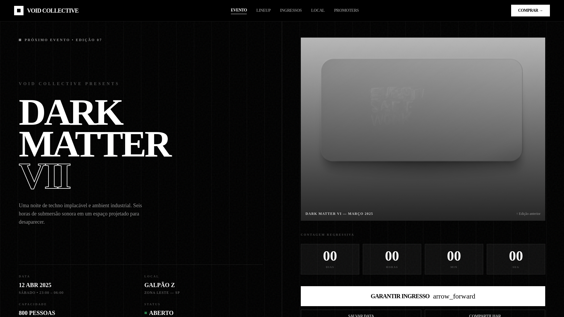 website screenshot of https://void-collective.pages.dev/