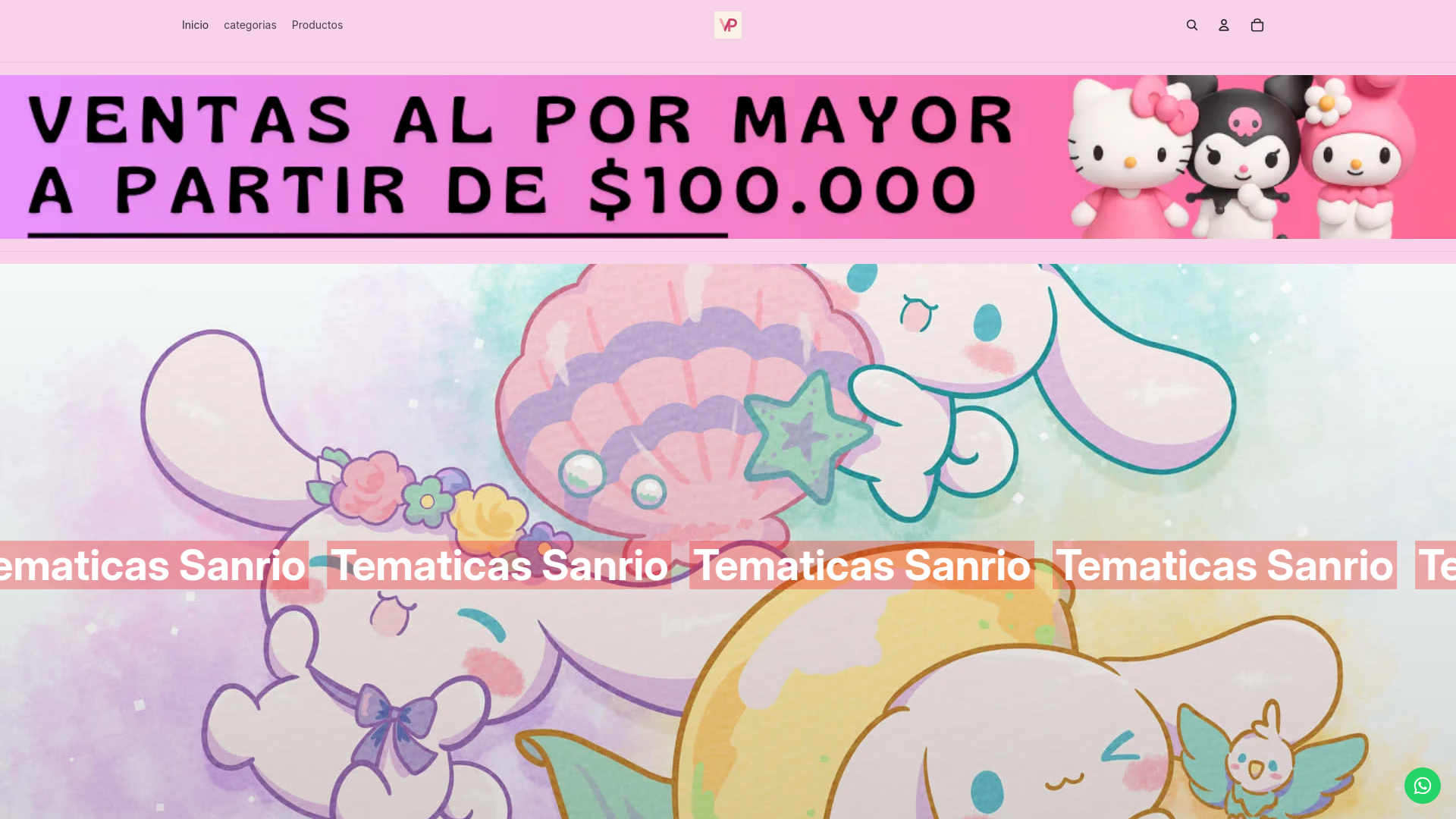 website screenshot of https://distribuidoravictpink.com/