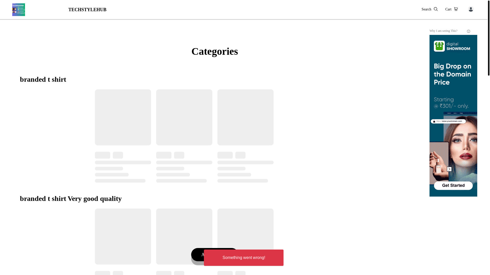 website screenshot of https://techstylehub.co.in/