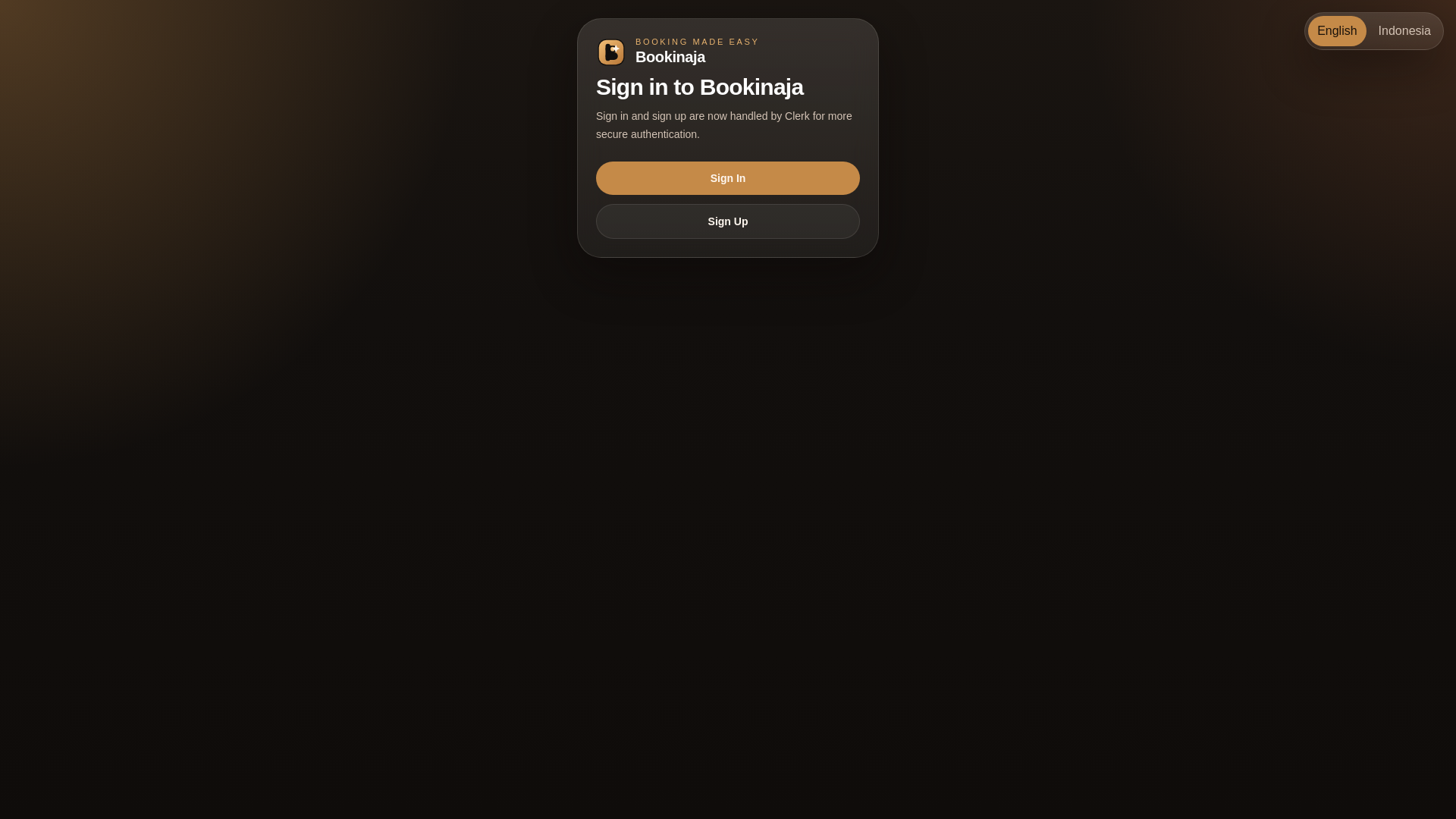 website screenshot of https://bookinaja.my.id/